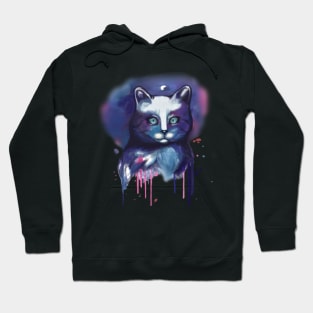 Night Purple Cat Hoodie